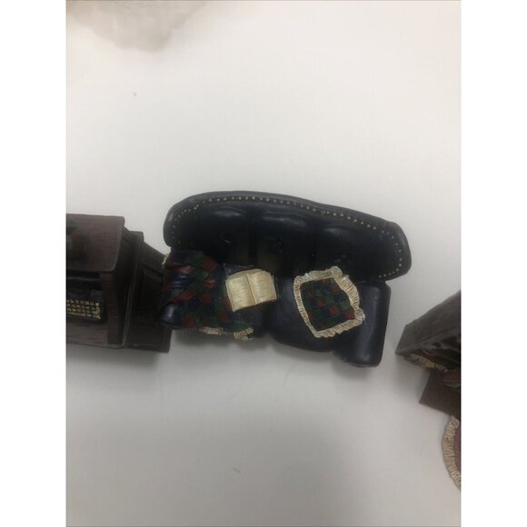 Avon Collectibles Victorian Memories Miniature Doll Furniture Library Nos - Picture 9 of 16